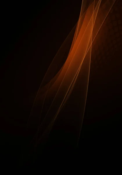 Abstraktní pozadí vln. Černé, oranžové a hnědé abstraktní pozadí pro tapety oder vizitka — Stock fotografie
