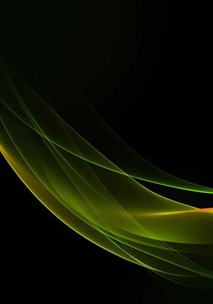 Abstract background waves. Black, yellow and lime green abstract background for wallpaper or business card — Stock Photo, Image