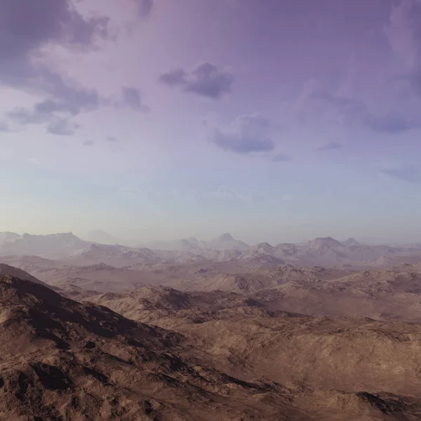 Generado Paisaje Fantasía Solitarias Montañas Del Desierto —  Fotos de Stock