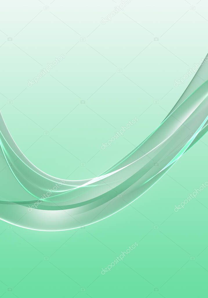 Abstract background waves. Light Seafoam green abstract background for business card or wallpaper