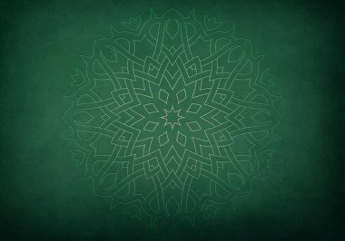 Nane yeşili, Mandala 'lı tebrik kartı. Davetiye, broşür, broşür, kartpostal, duvar kâğıdı, dekorasyon ya da herhangi bir arzu edilen fikir için harika..