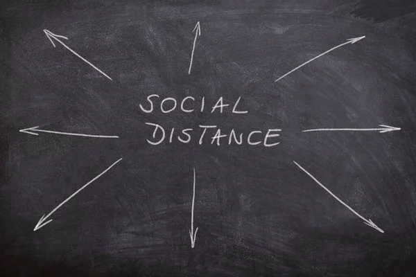 Distancia Social Dos Personas Mantienen Separadas Entre Para Distanciamiento Social —  Fotos de Stock