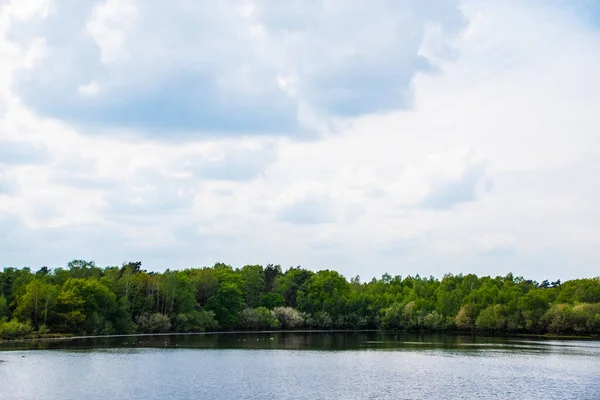 Prachtig Meer Midden Heidegebied Bij Nationaal Park Maasduinen Provincie Limburg — Stockfoto