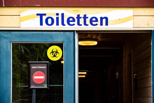 Overloon Nederland Mei 2020 Openbare Toiletten Gesloten Vanwege Corona — Stockfoto