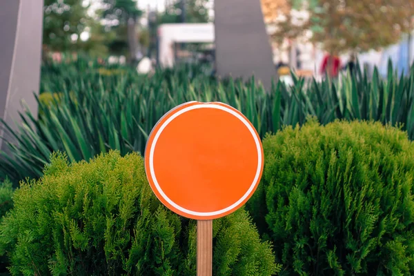 Signo naranja redondo vacío — Foto de Stock