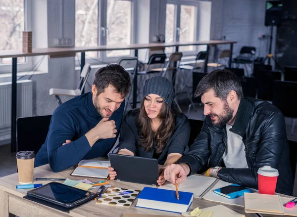 Young smart team on meeting in the office