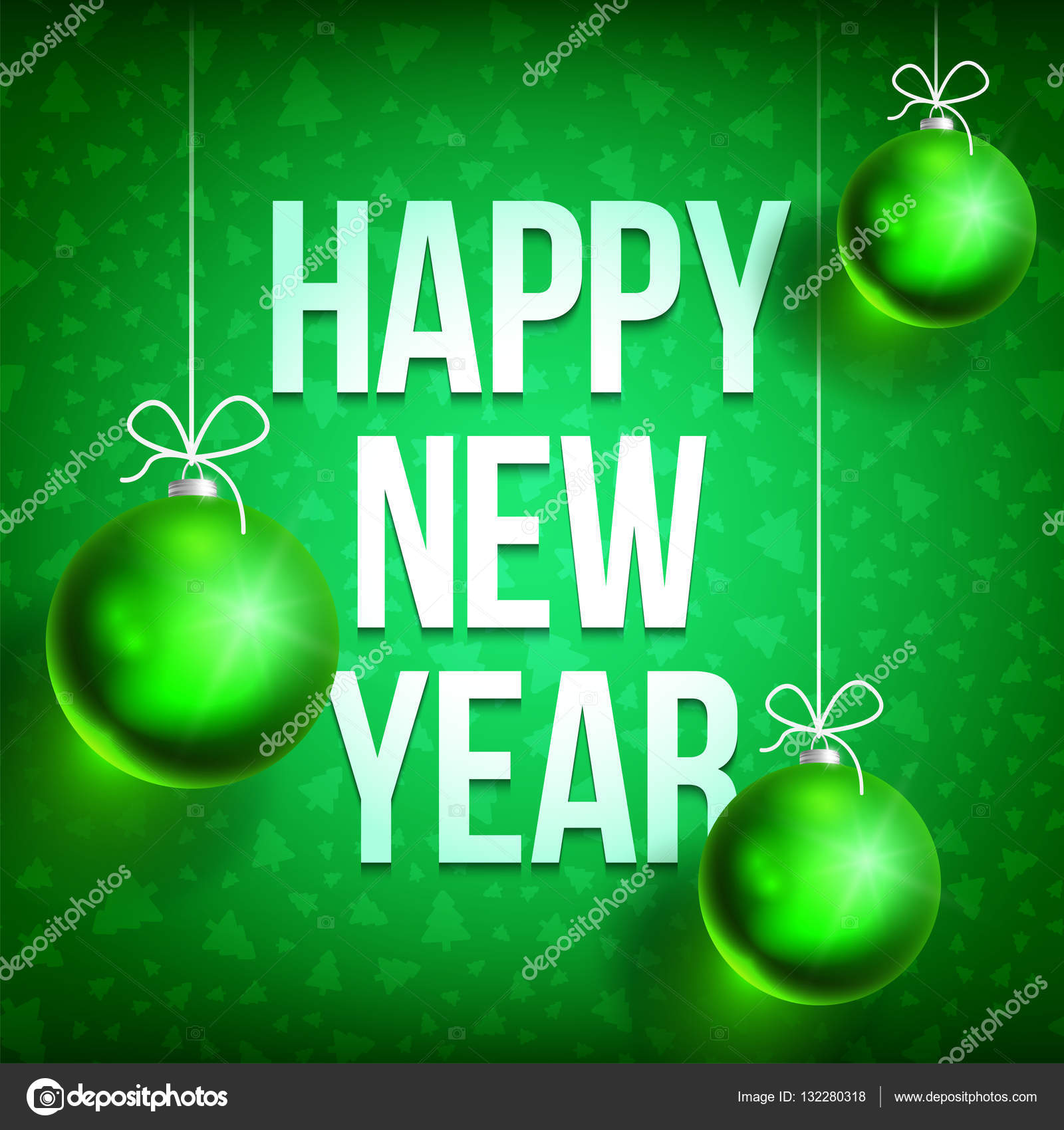 Felice anno nuovo con la sfera di Natale su priorit  bassa verde Natale ornamenti og ti su sfondo colorato correlati Cartolina d auguri di pronto per il