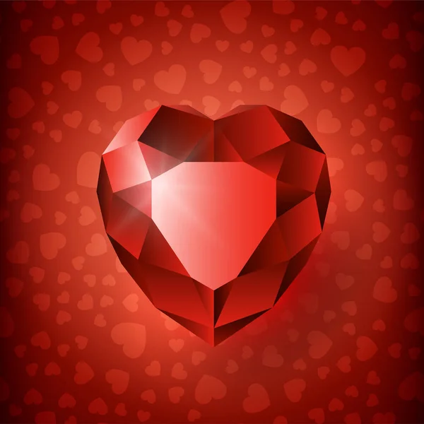 Coeur de rubis valentine-01 — Image vectorielle