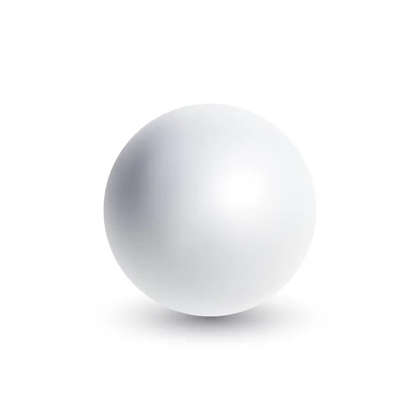 白い光沢のあるボール-01 — ストックベクタ