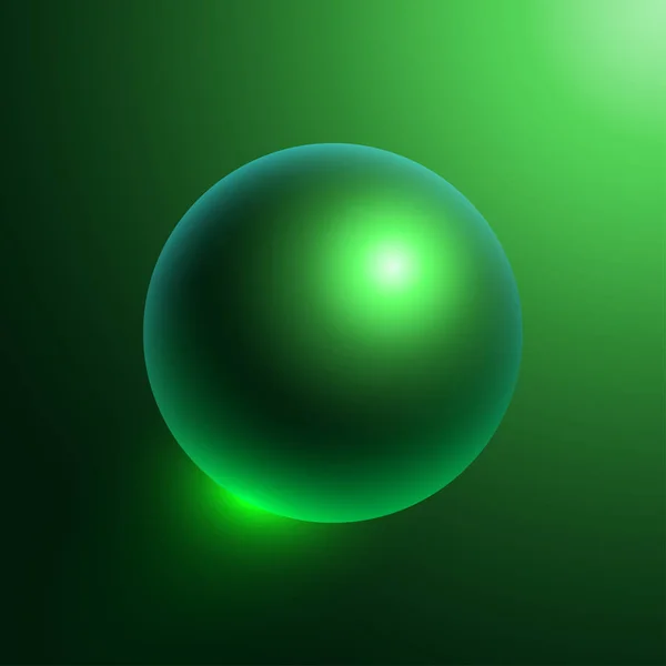 Sötét zöld gömb-01 — Stock Vector