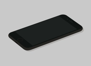 Siyah minimalist telefon vektör