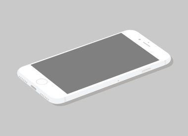 Beyaz minimalist telefon vektör