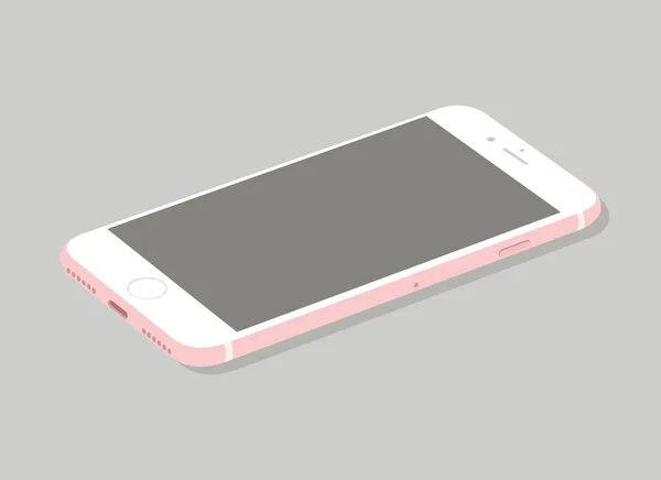 Teléfono minimalista de oro rosa en Vector — Archivo Imágenes Vectoriales