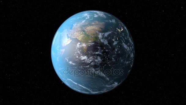 地球。行星地球。360 度 — 图库视频影像