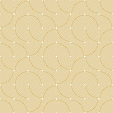 Soyut daire desen. Kesintisiz sarı arka planda vektör