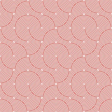 Soyut daire desen. Kırmızı sorunsuz arka planda vektör