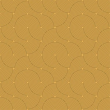 Soyut daire desen. Kesintisiz sarı arka planda vektör