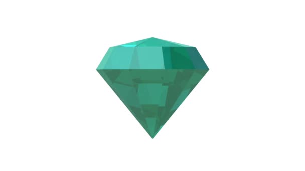 Diamond Green Tapas Pedra Joalharia — Vídeo de Stock