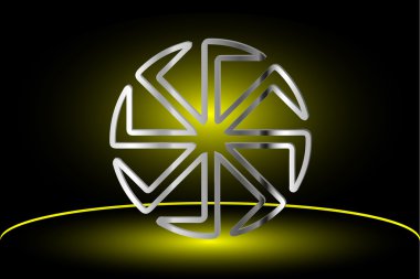 symbol Kolovrat, symbol of the sun, clipart