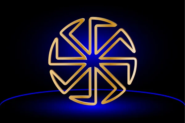 Symbol Kolovrat, symbol of the sun, — Stock Vector
