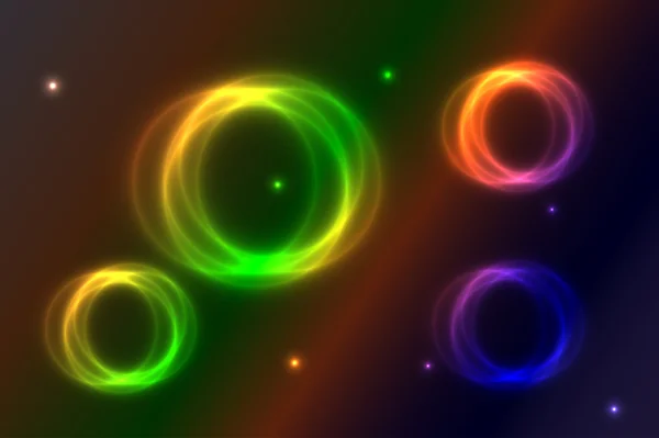Inele strălucitoare colorate — Vector de stoc