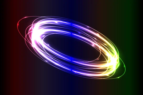 Colored glowing rings — Stock Vector