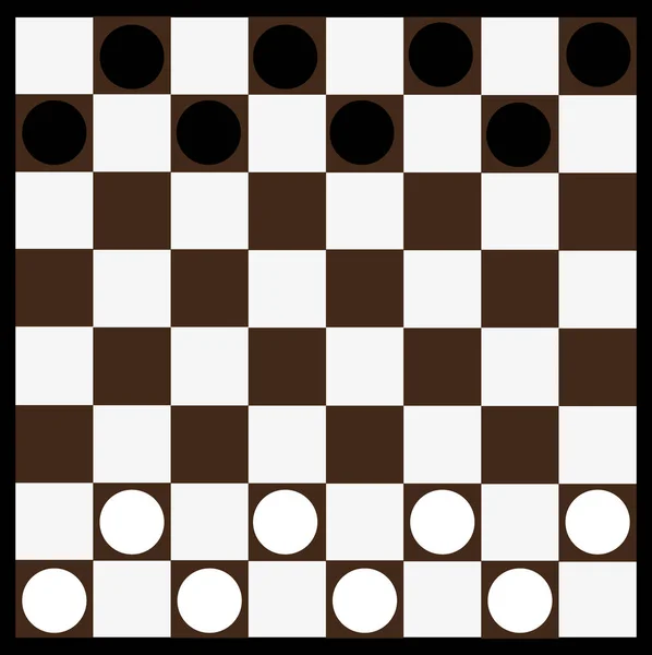 Tablero de ajedrez y damas, tablero de ajedrez — Vector de stock