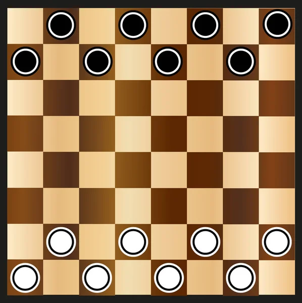 Tablero de ajedrez y damas, tablero de ajedrez — Vector de stock
