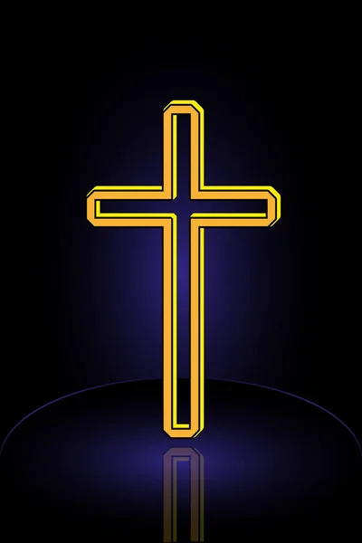 Вектор христианского креста — стоковый вектор