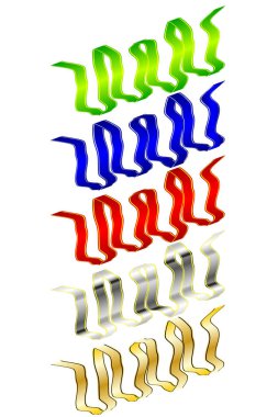 renkli şeritler, izole şerit kümesi