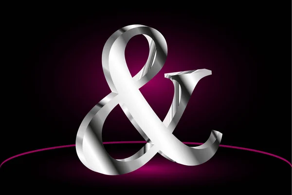 Ampersand vector icono — Vector de stock