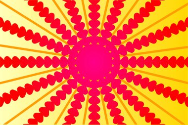 Arka plan güneşin kalp