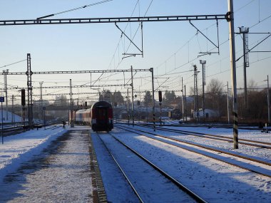Kış demiryolu parça,