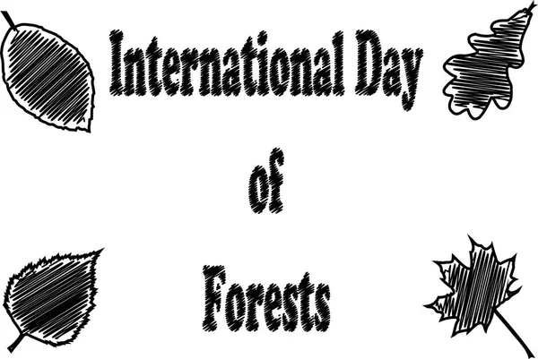 International Day of Forests — Stock Vector