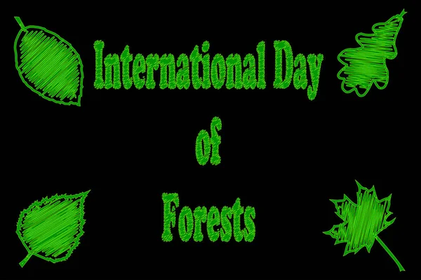 국제적 인 삼림의 날 — 스톡 벡터
