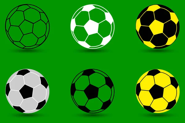 Soccer ball vector illustration - set — Stock Vector