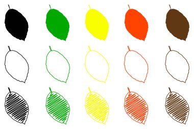 Kayın renk kümesi yapraklar