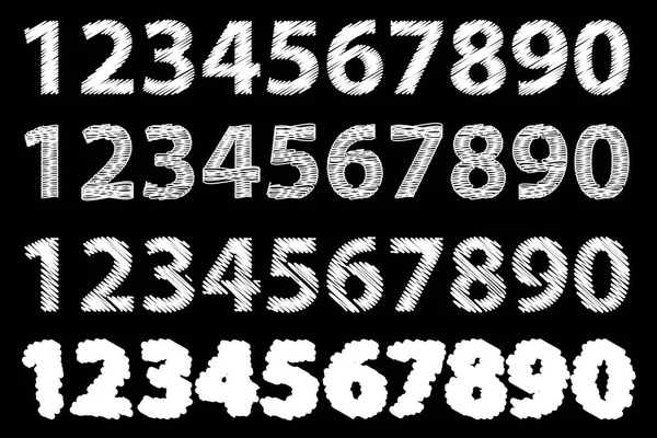 Номера 0-1-2-3-4-5-6-7-8-9 , — стоковый вектор