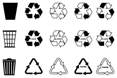 Set geri dönüşüm, çöp kutusu, 