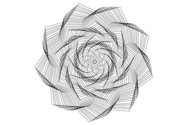 Formas geométricas abstractas, flor , — Vector de stock