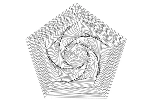 Abstrakta geometriska former, pentagram, — Stock vektor