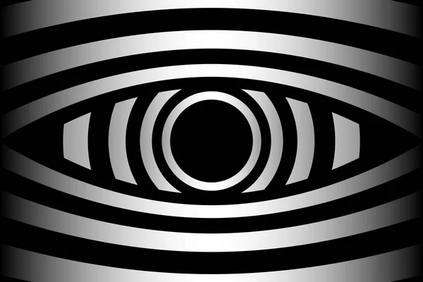 Eye - fond noir et blanc abstrait — Image vectorielle