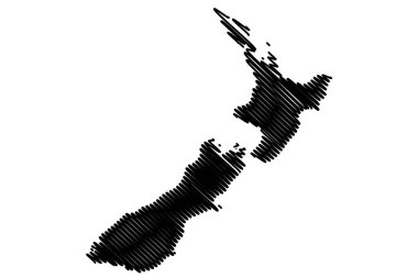 Yeni Zelanda harita vektör