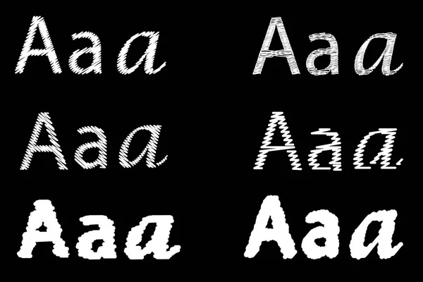 Uppsättning av bokstaven A, — Stock vektor