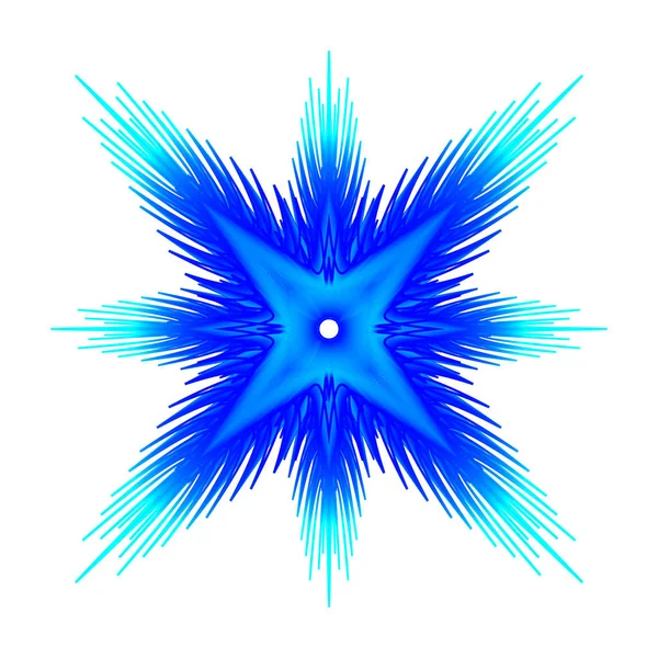 Siyah bir zemin üzerine soyut mavi yıldız — Stok Vektör