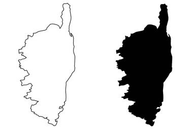 Corsica harita vektör