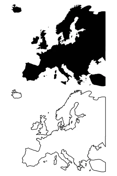 Mapa de Europa vector ilustración , — Vector de stock