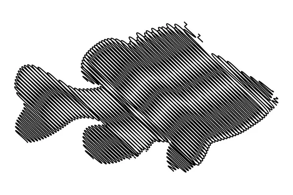 Pumpaolja Sunfish silhuett vektor — Stock vektor
