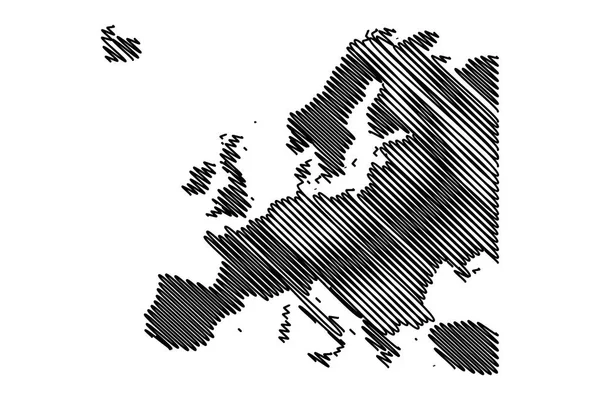 Векторная иллюстрация карты Европы , — стоковый вектор