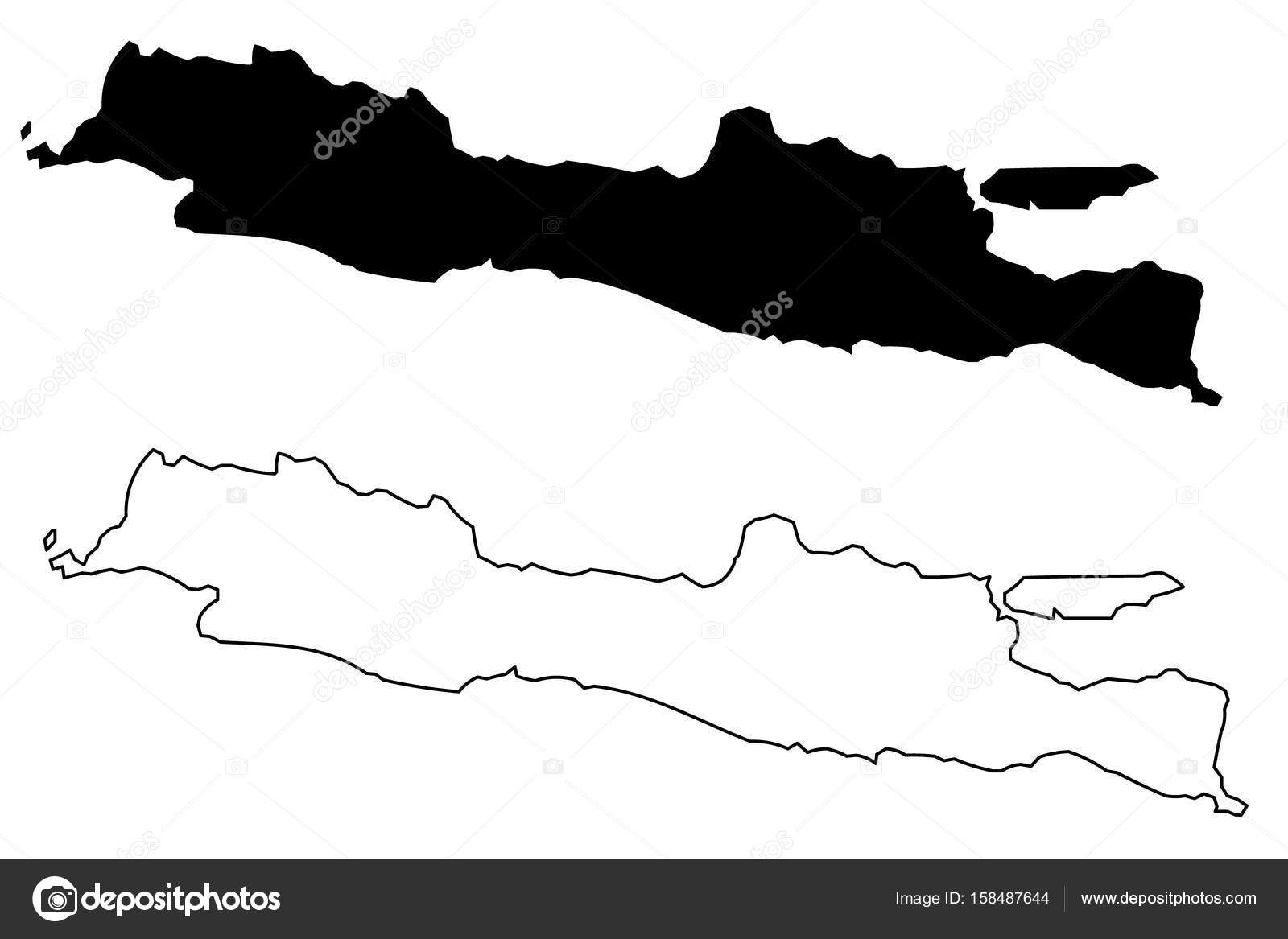 Java island map vector Stock Vector by ©Danler 158487644
